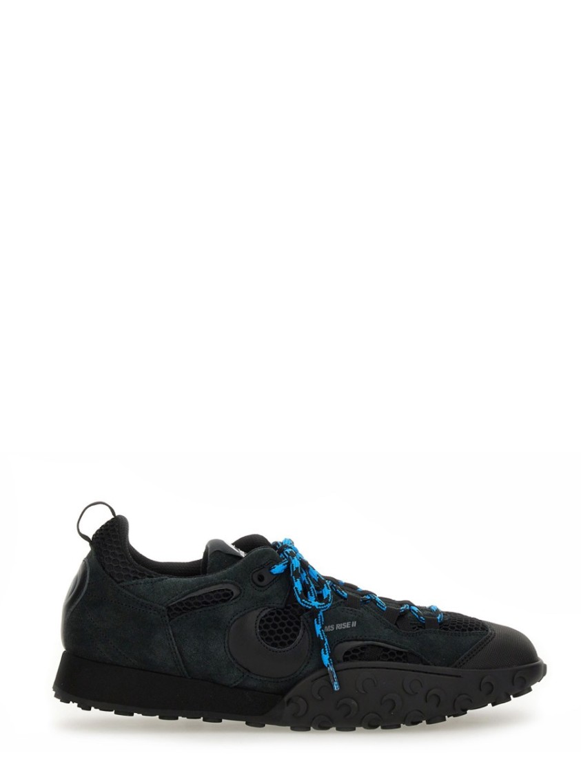 Marine Serre Black Leather Sneakers