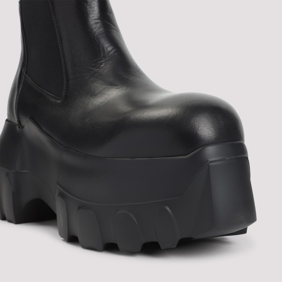 Rick Owens Beatle Mega Tractor Platform Boots In Black