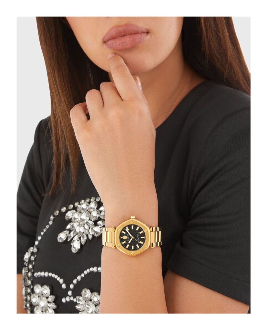 Philipp Plein The Hexagon Bracelet Watch In Gold