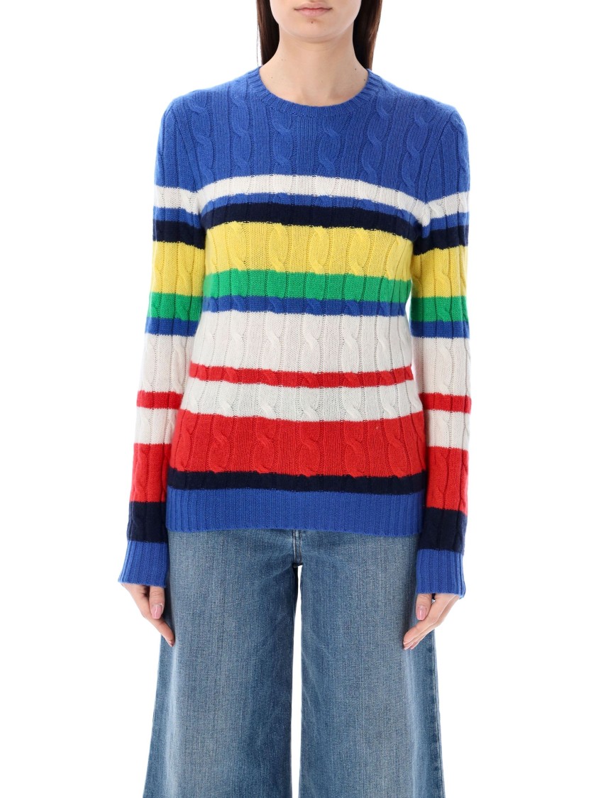 Polo Ralph Lauren Julianna Cashmere Stripe Knitwear In Multi