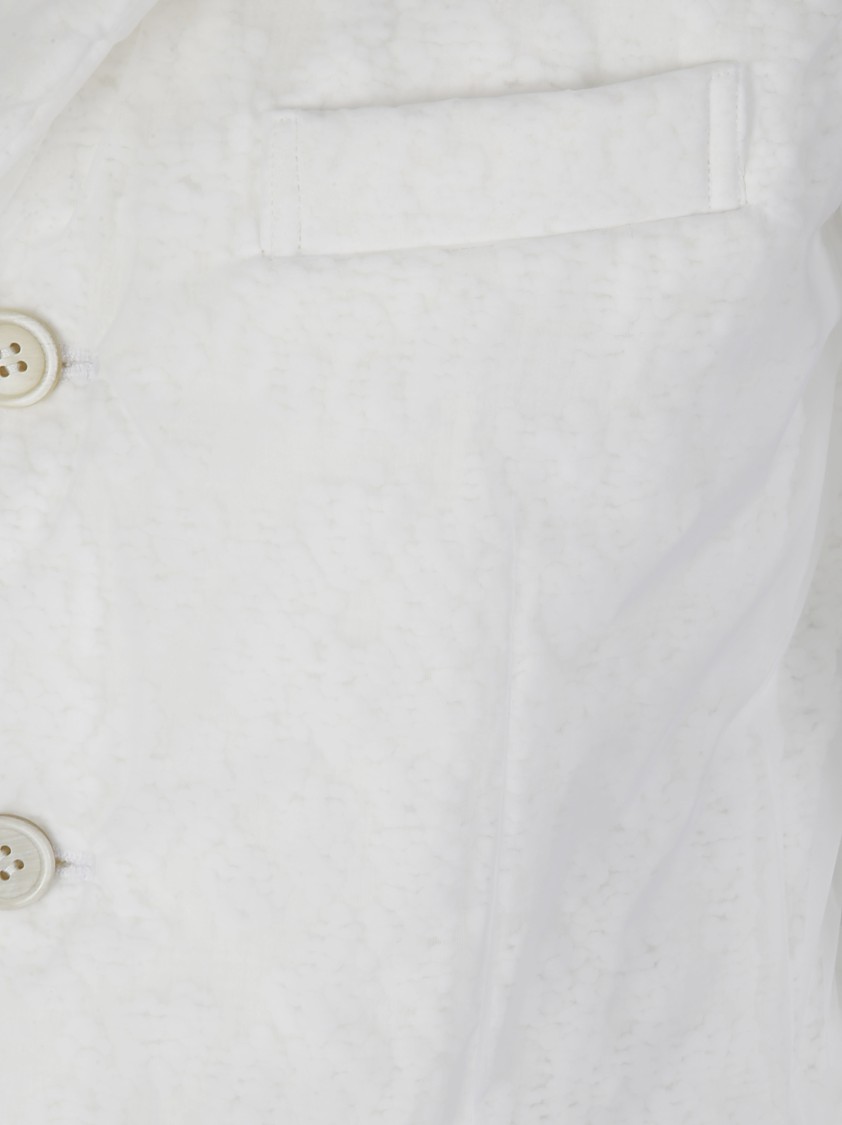 Shop Comme Des Garçons Long Multilayered Ladies' Jacket In White