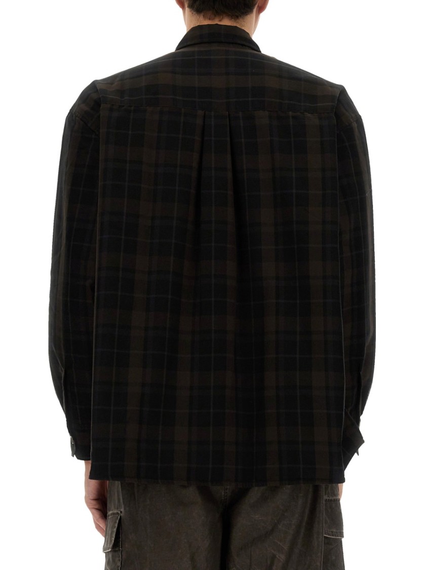 Our Legacy Borrowed Plaid Button-up Shirt In Brown