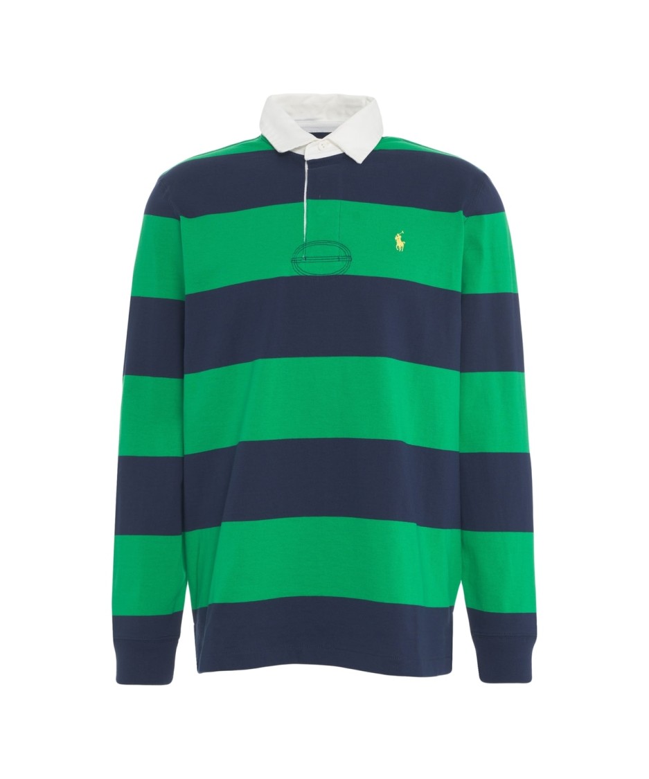 Polo Ralph Lauren Striped Long Sleeve Polo With Half Button Placket In Multicolor