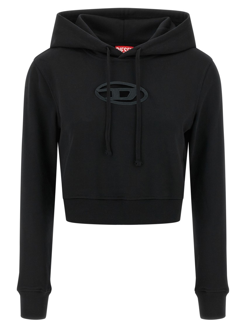 Diesel 'f-slimmy-hood-od' Hoodie In Black