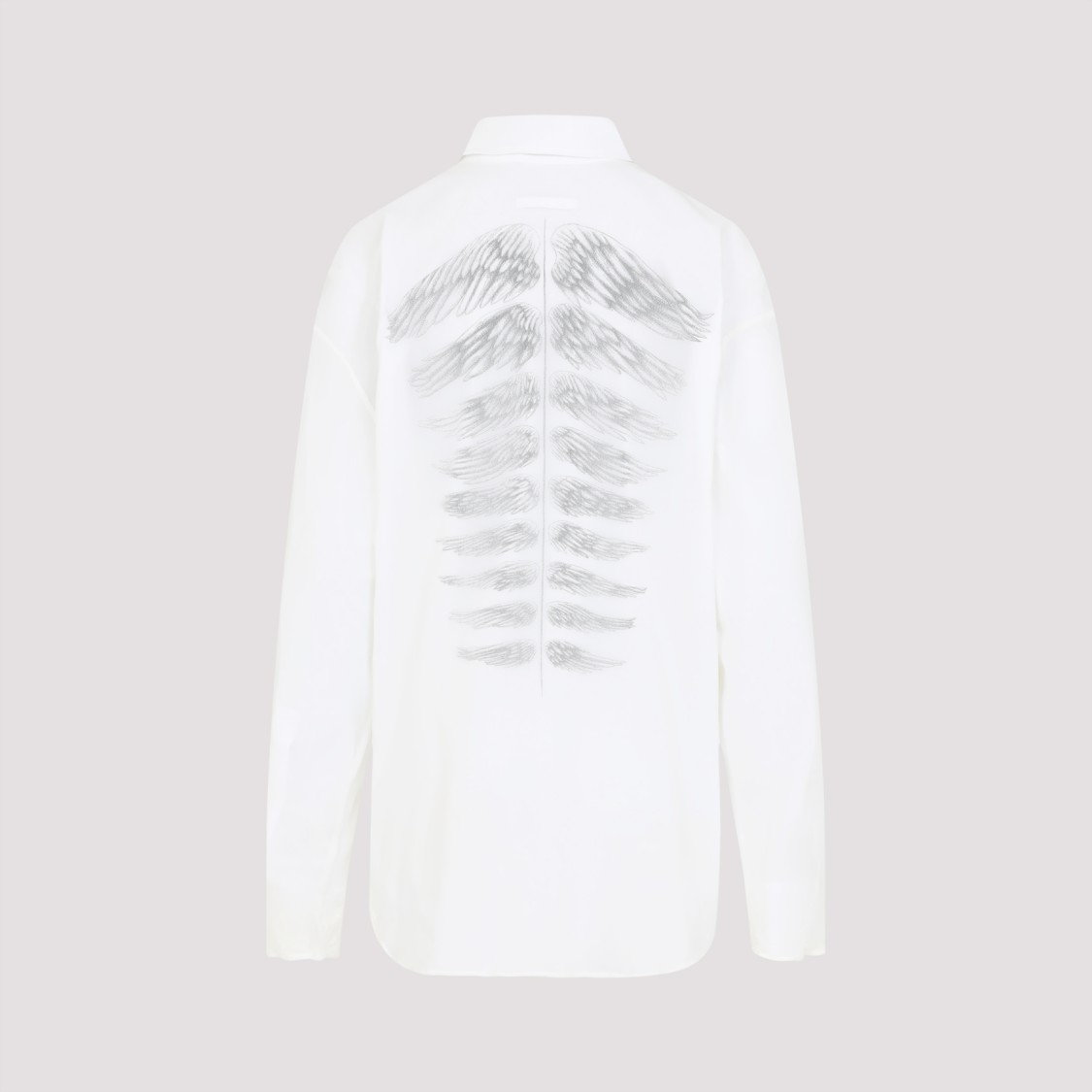 Shop Jean Paul Gaultier Classic Button-up Shirt With Artistic Embroidery In White