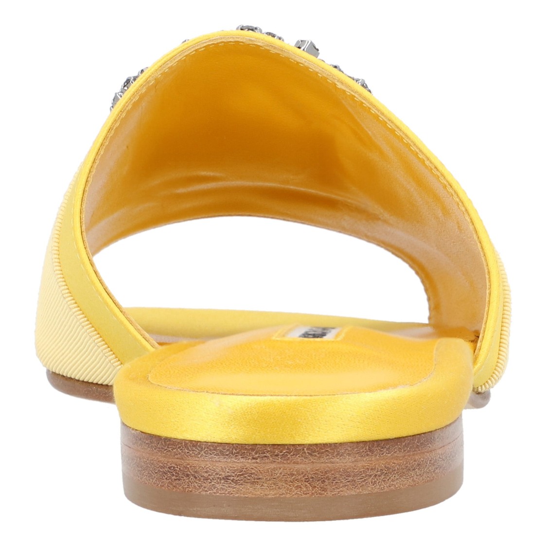 Manolo Blahnik Martamod Embellished Satin Mules In Gold