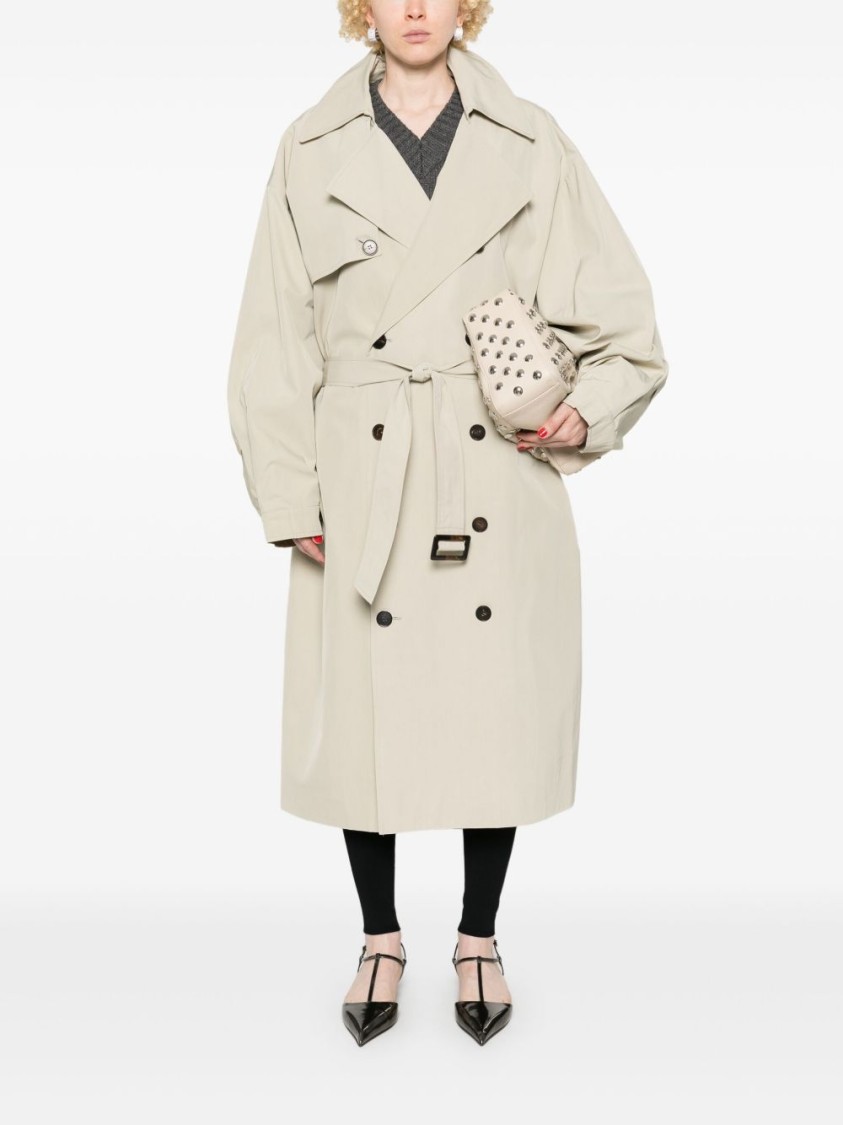 The Frankie Shop Mavis Trench Coat In Neutral