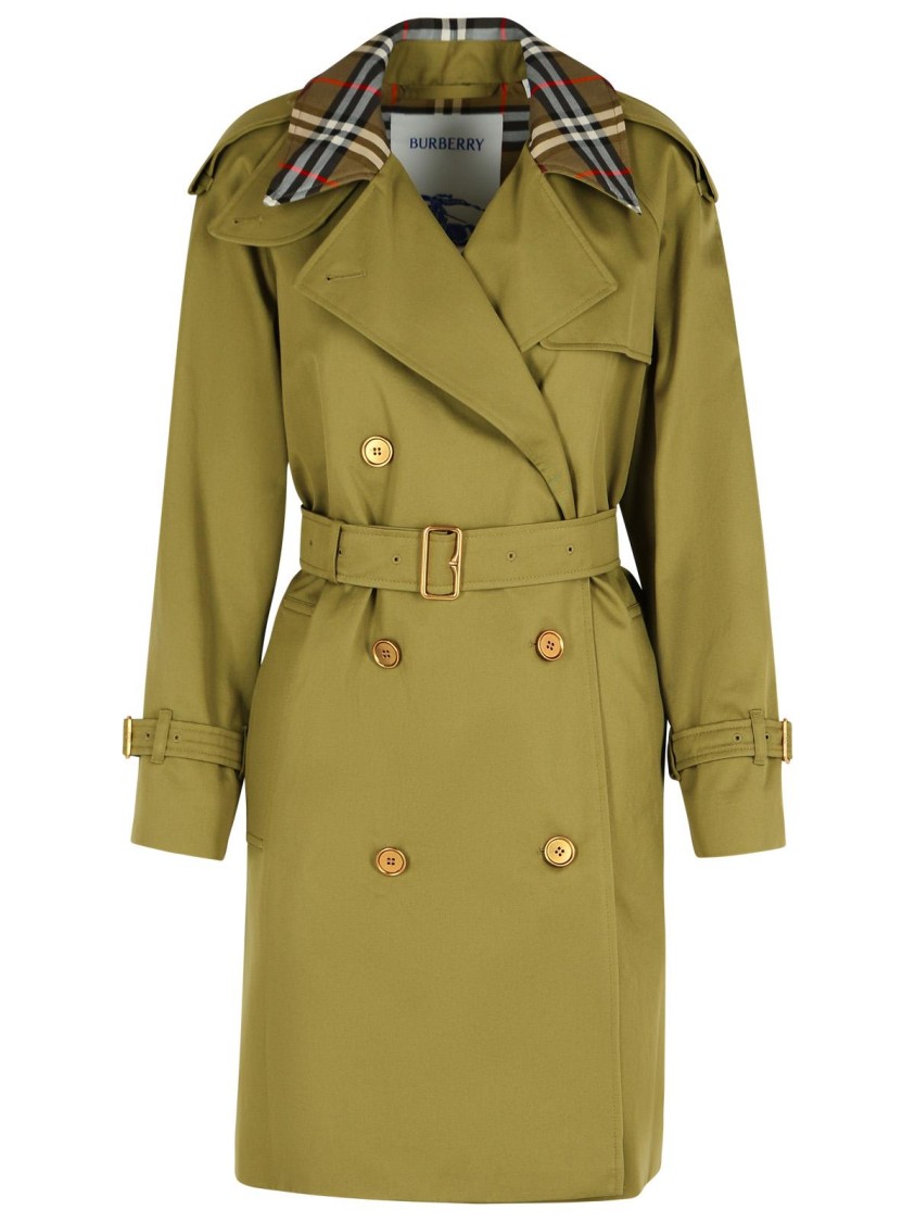 Burberry Castleford Check-collar Belted Double-breasted Trench Coat