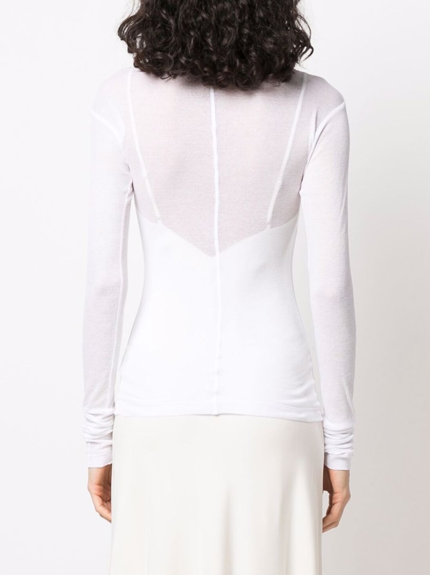 Shop Bite Studios Semi-transparent T-shirt In White