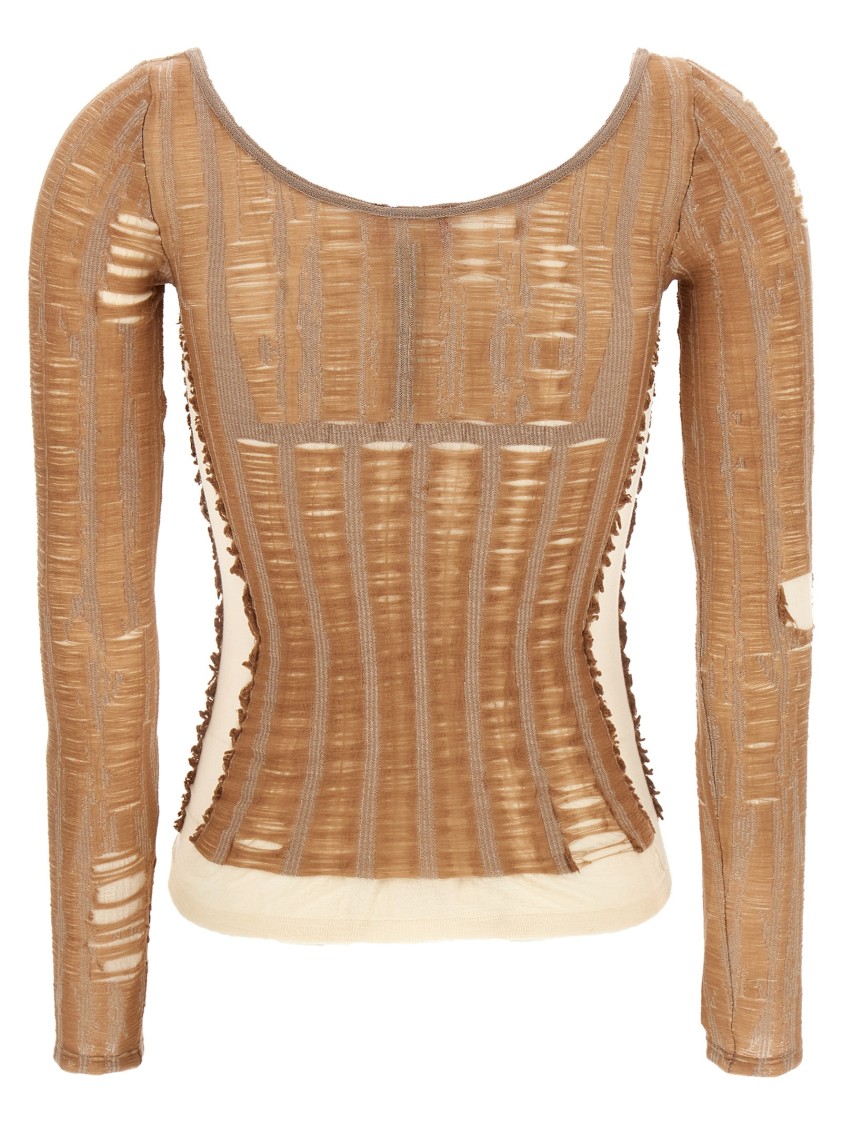 Diesel M-calai Long Sleeve Jersey In Brown