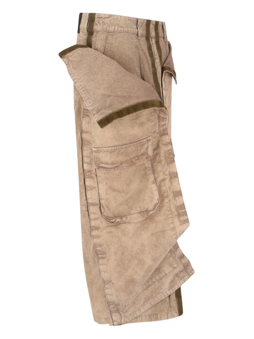 Y/project Maxi Cargo Skirt In Brown Cotton In Pink