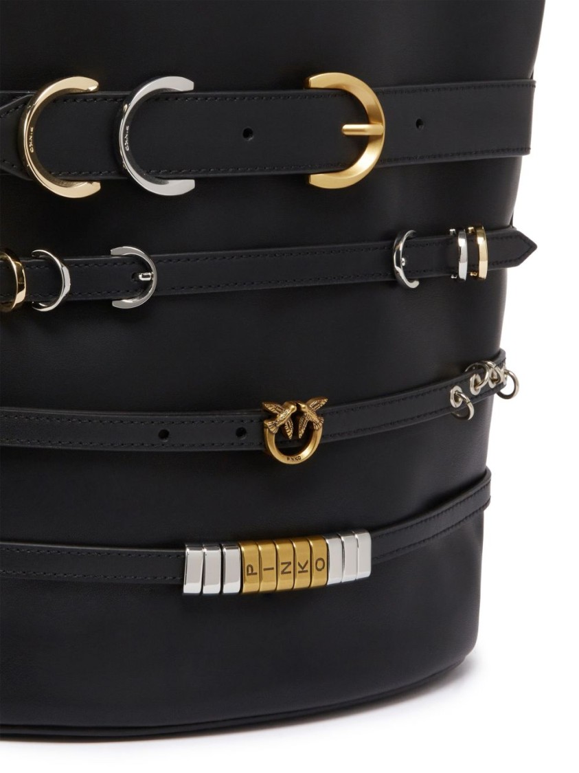 Pinko Bucket Bag With Signature Love Birds Buckle