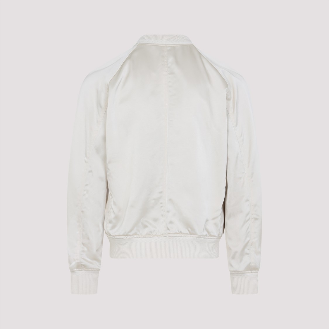 Shop Tom Ford White Viscose Bomber Jacket