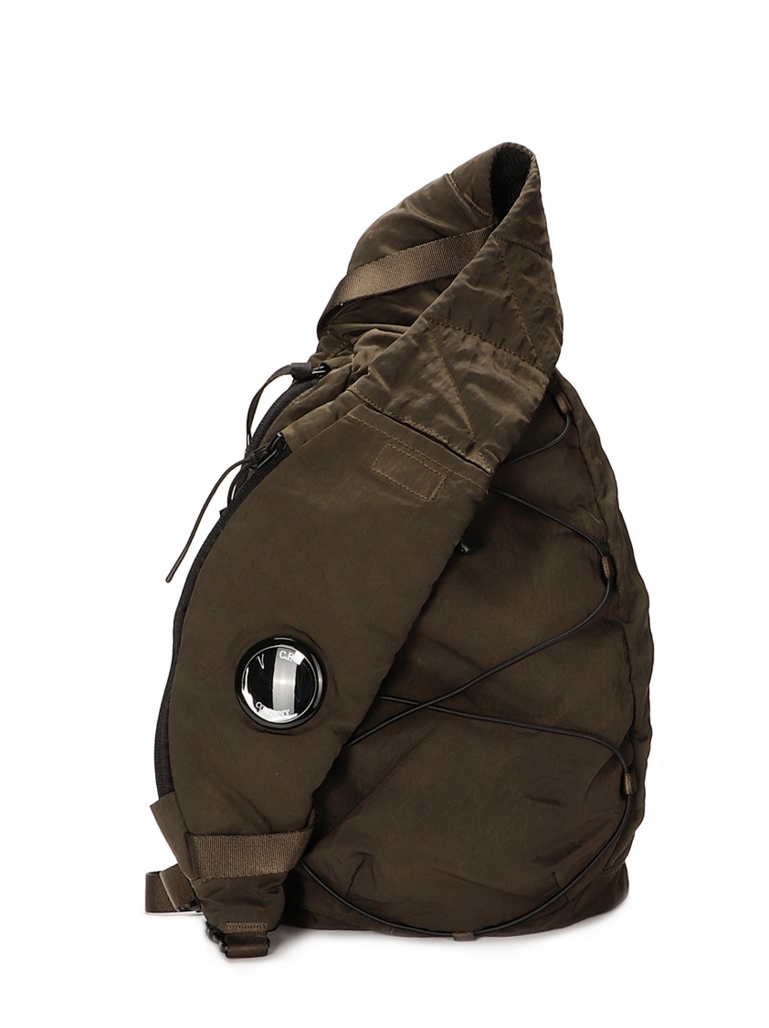 C.p. Company Drawstring Single-strap Backpack In Black