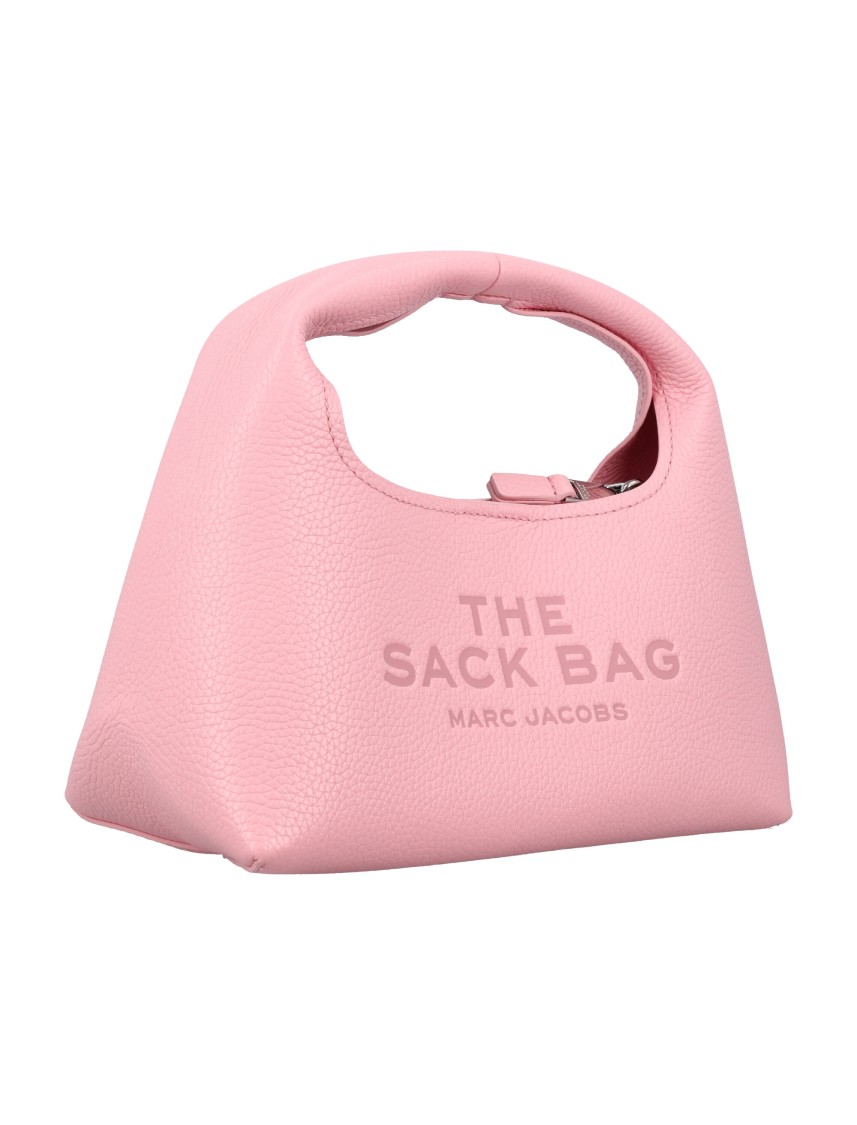 Shop Marc Jacobs Textured Leather Mini Sack Handbag In Pink
