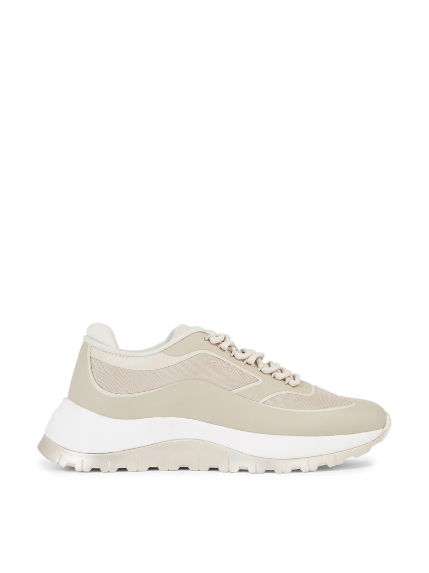 Calvin Klein 2 Piece Sole Runner Lace-up Sneakers In Gray