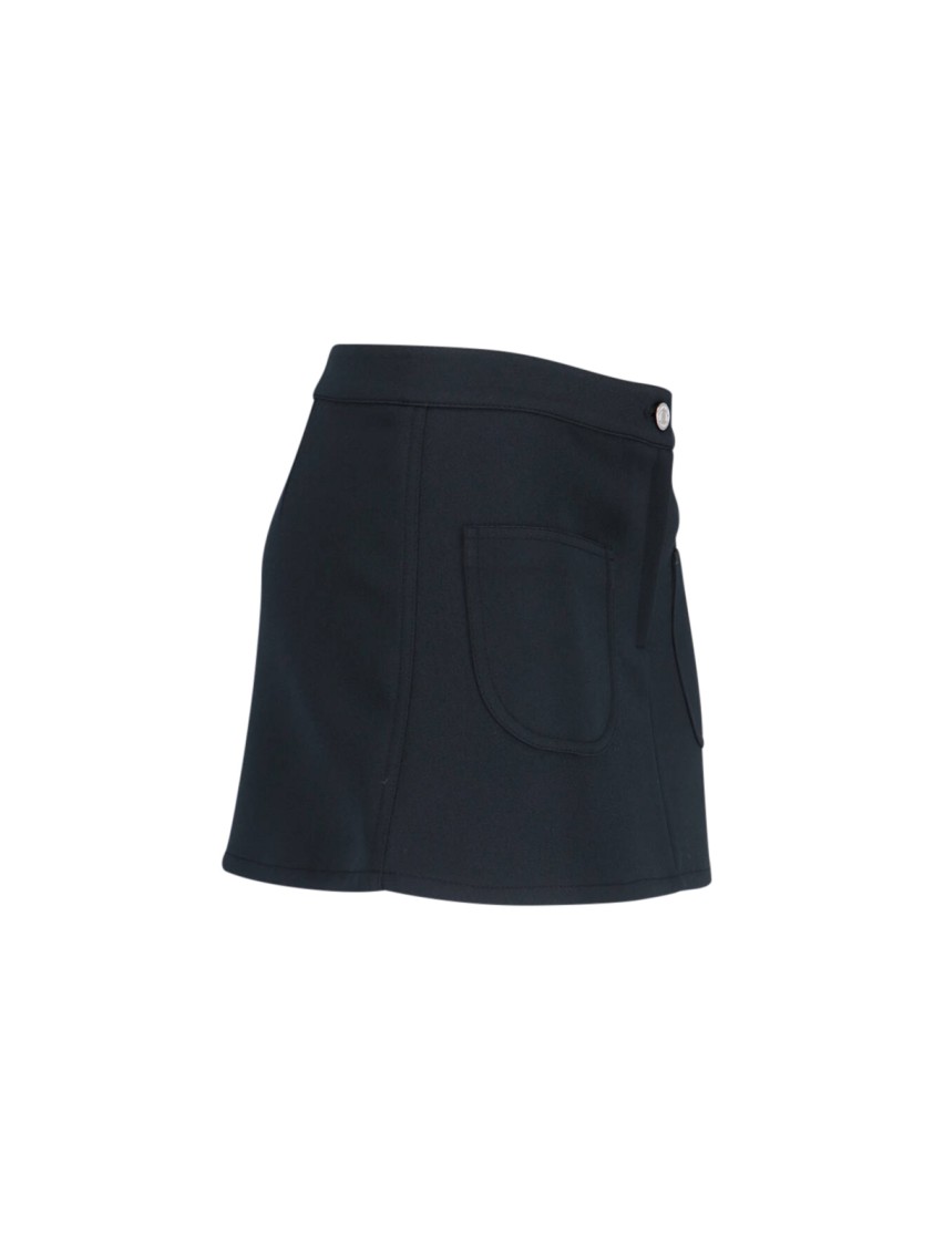 COURRÈGES COURRÈGES "2-POCKET" MINI SKIRT – BLACK
