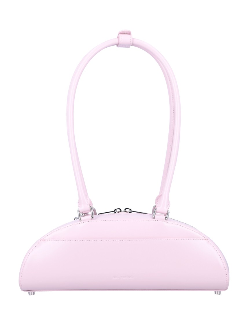 Self-portrait Curved Charm Shoulder Bag In Pink