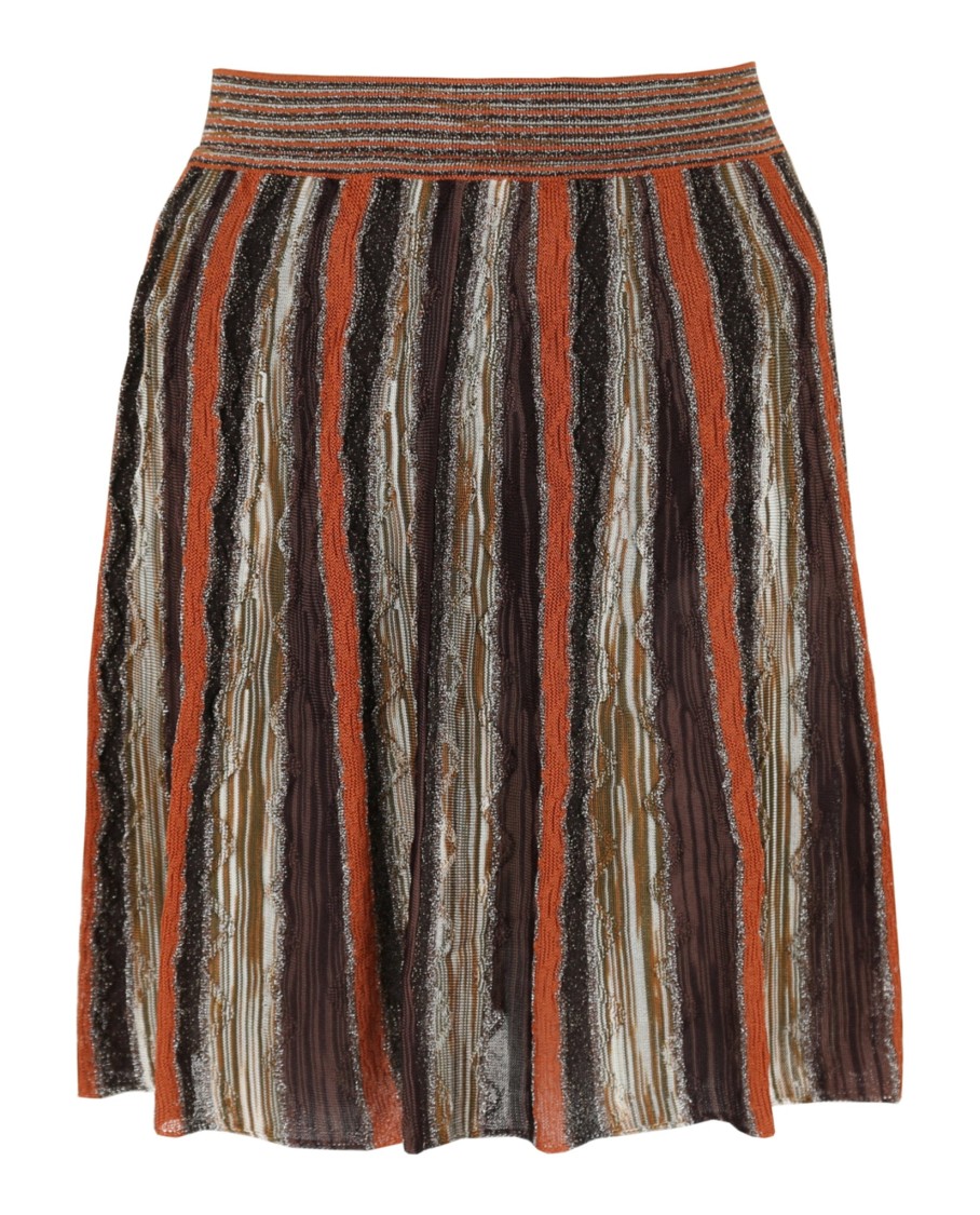 M Missoni Striped Pattern Mini Skirt In Multi