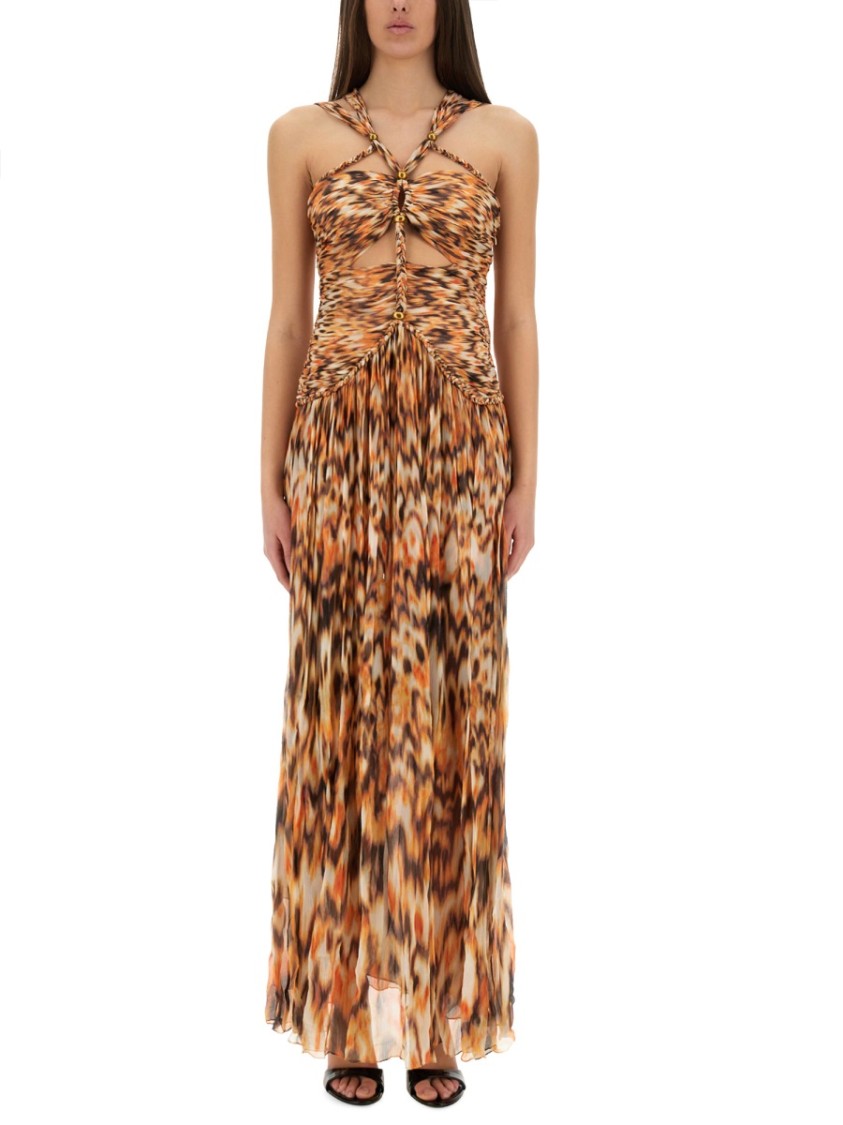 Isabel Marant Rafael Abstract Patterned Maxi Dress In Orange