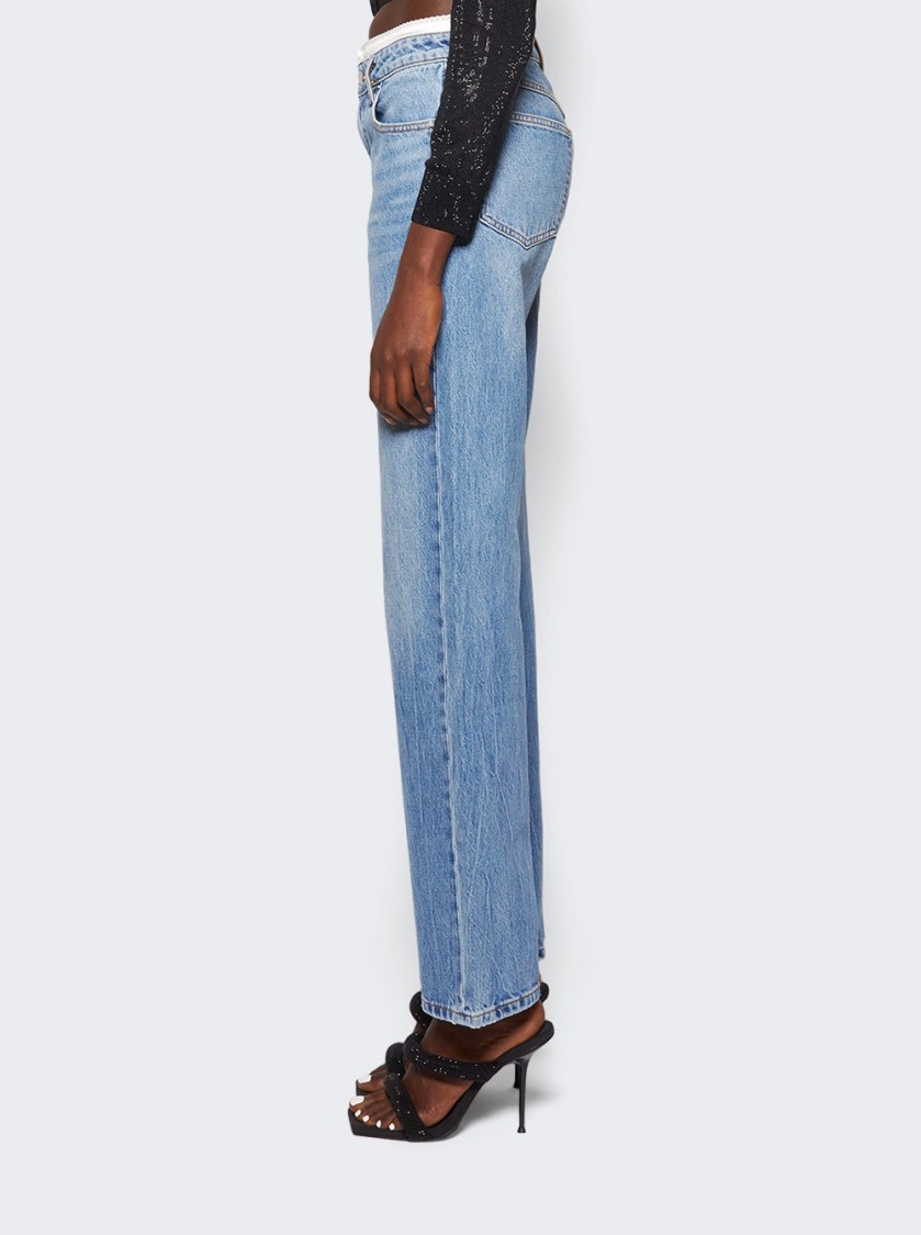 ALEXANDER WANG ALEXANDER WANG STRAIGHT POINTELLE UNDIE JEANS VINTAGE LIGHT INDIGO 