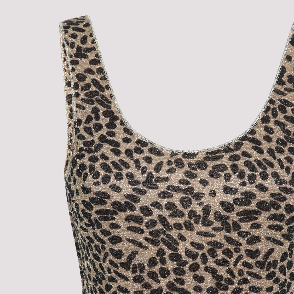 Oseree Oséree Multicolor Leopard Print Swimwear In Grey
