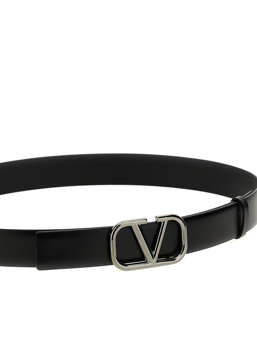 Valentino Garavani 'vlogo Signature' Belt In Black