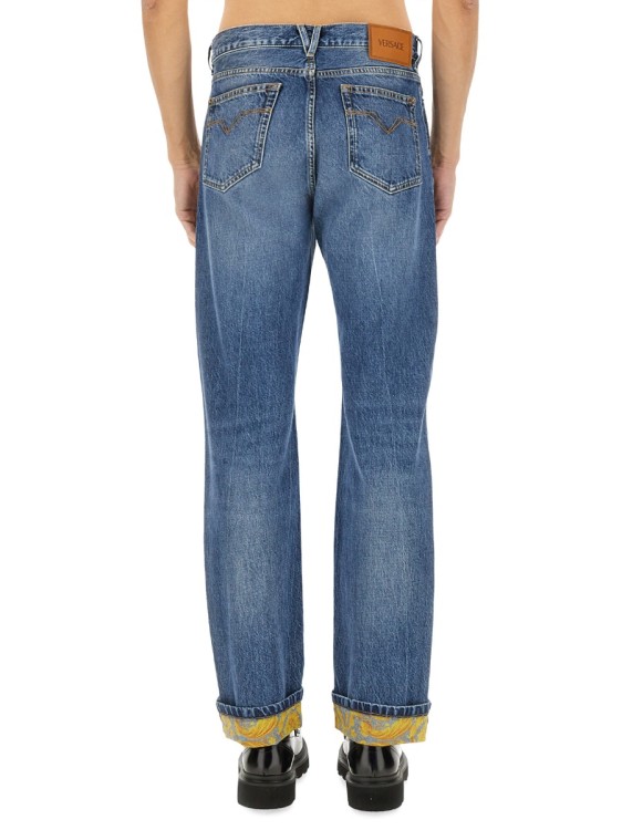 VERSACE ジーンズ 青 Flared Jeans Blue | VERSACE US