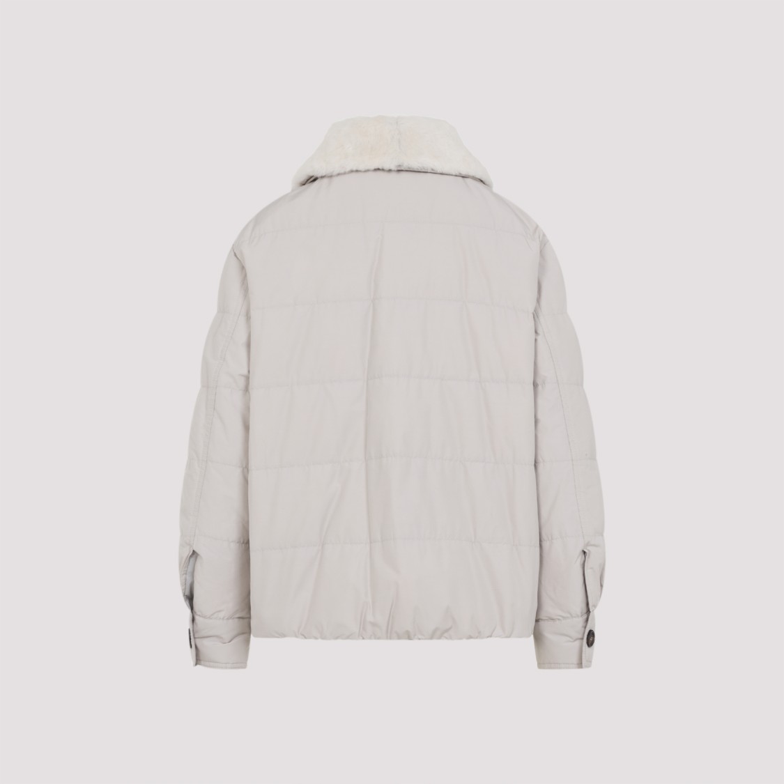 Brunello Cucinelli Quilted Down Coat In White