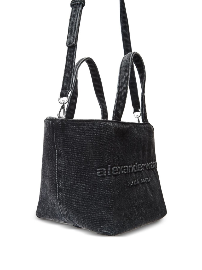 ALEXANDER WANG ALEXANDER WANG GREY STRUCTURED SHOULDER BAG