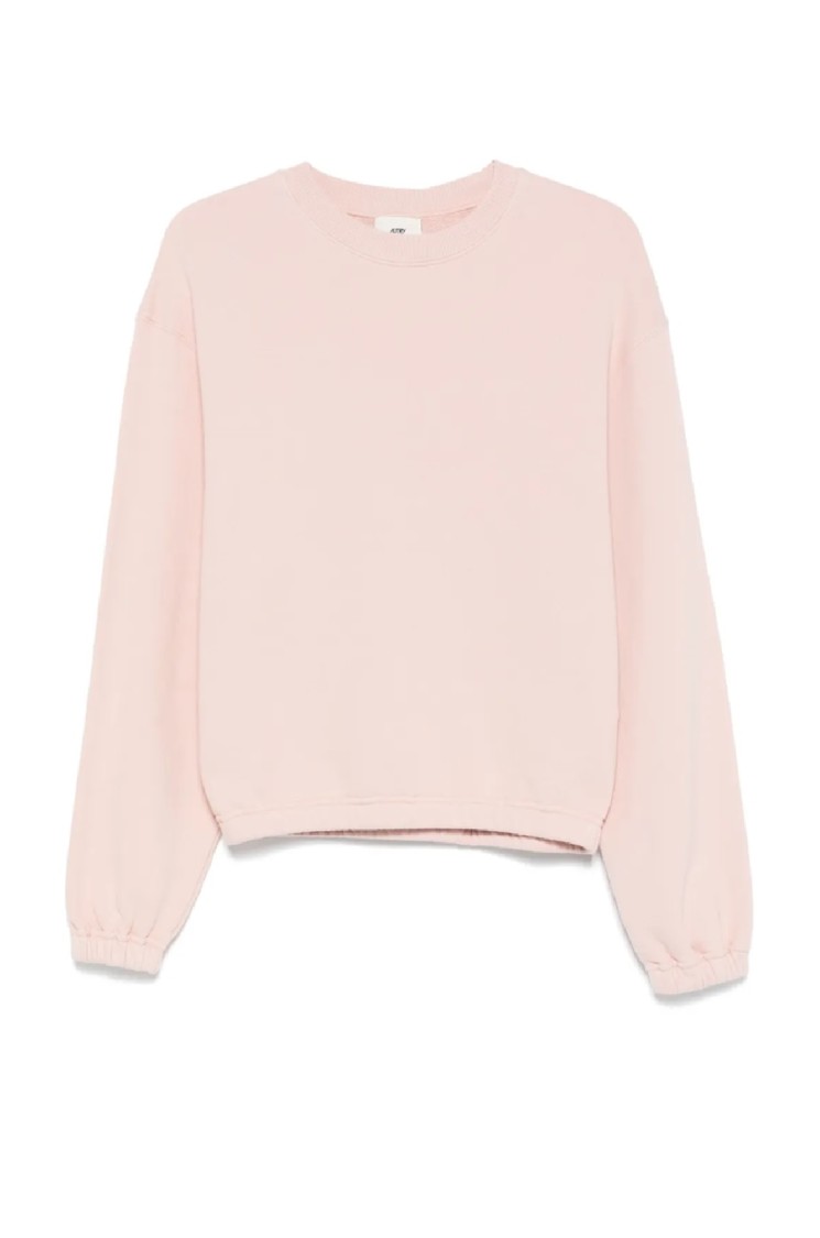 Autry Relaxed-fit Cropped Sweatshirt With Subtle Logo Detail