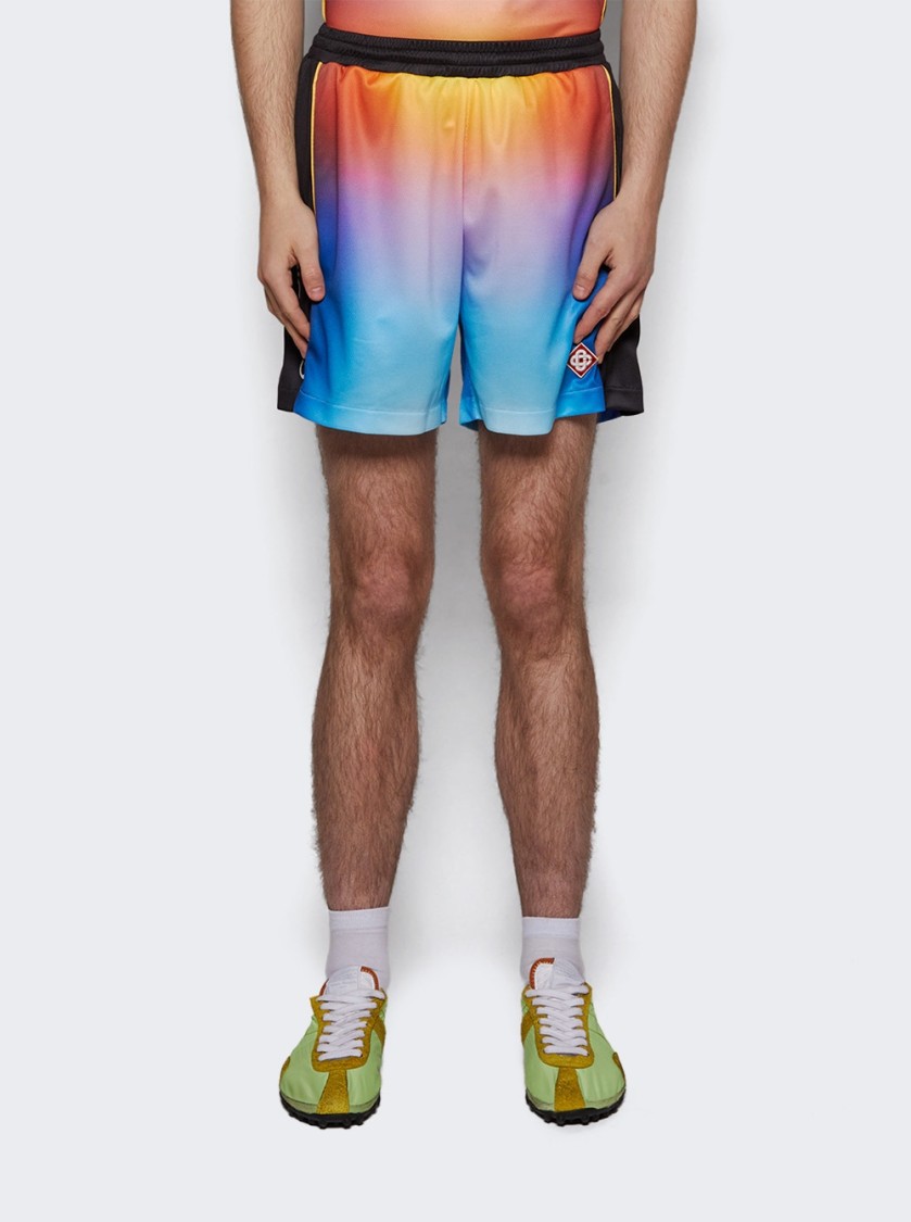 Casablanca Drawstring Elastic Waistband Football Shorts