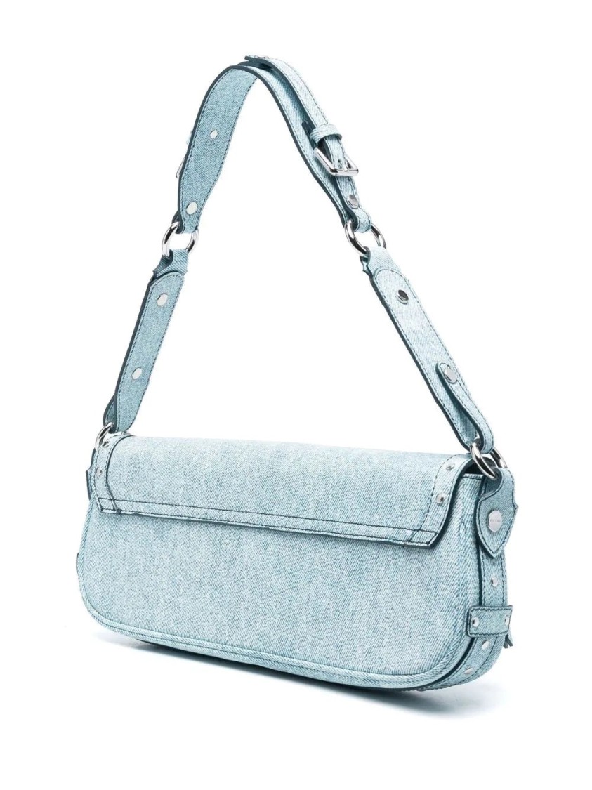 By Far Maddy Denim Handbag In Blue