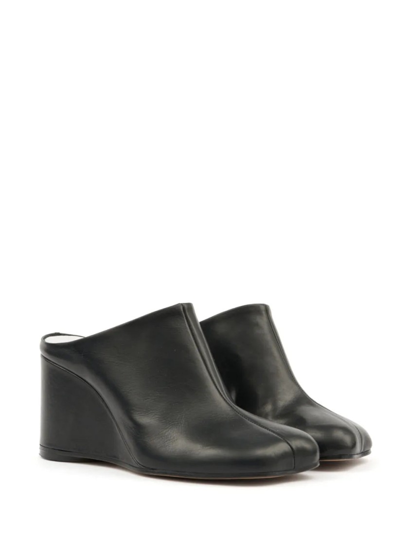 Mm6 Maison Margiela Mm6 By Maison Margiela Leather Mules In Black