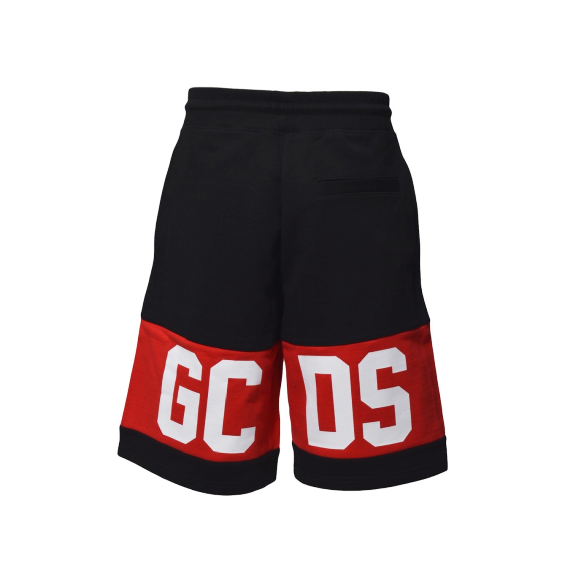 Gcds Logo-band Cotton Shorts In Black
