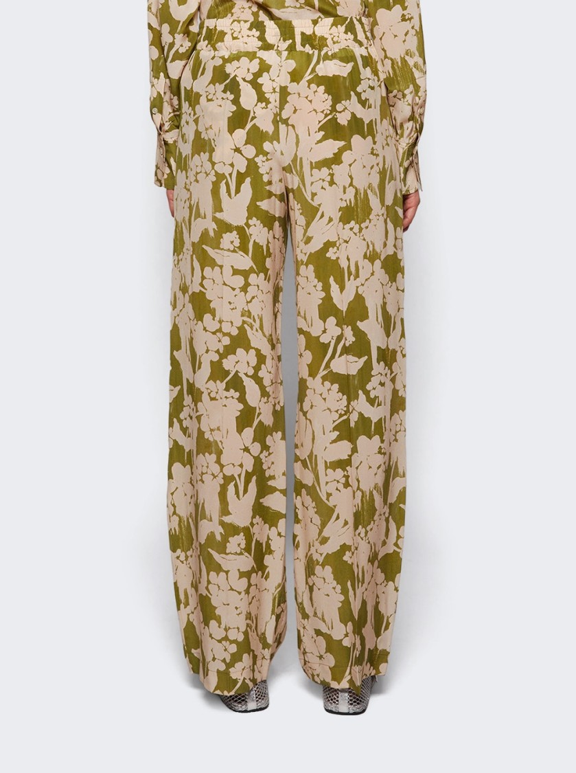 Victoria Beckham Womens Parakeet Blush Floral-print Silk-crepe Pyjama Trousers In Multi