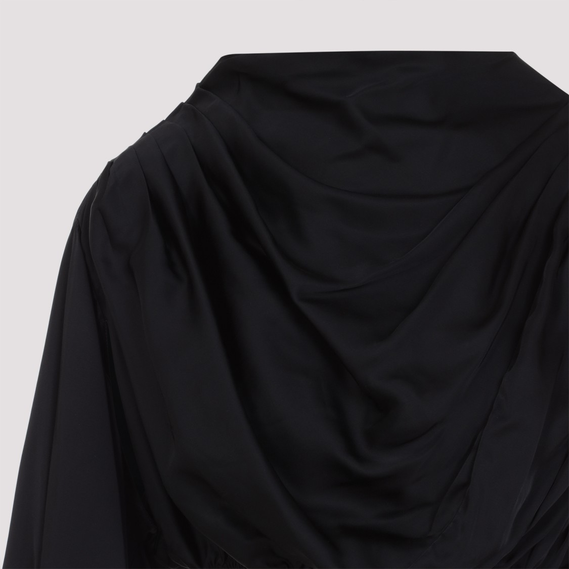 Rick Owens Draped Tech Fabric Top With Button Detail