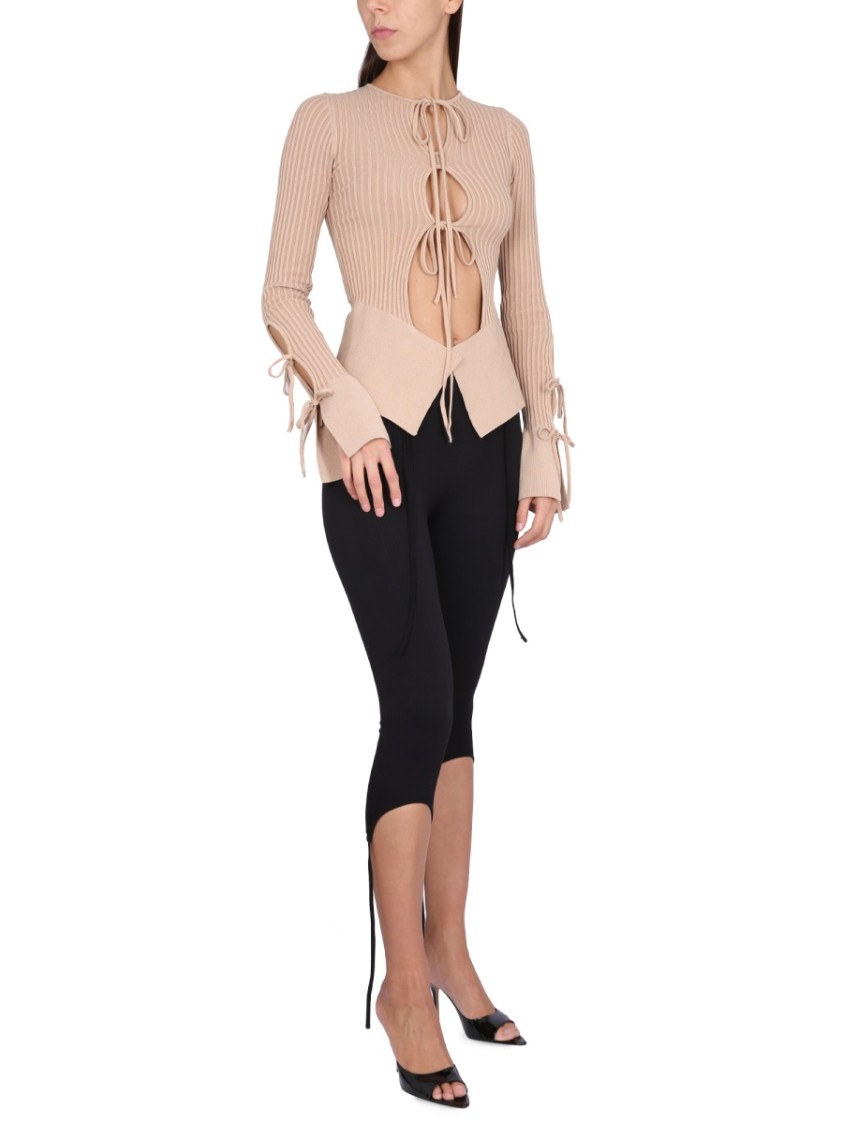 ANDREÄDAMO ANDREÂDAMO KNITTED CARDIGAN WITH ADJUSTABLE FRONT CLOSURE
