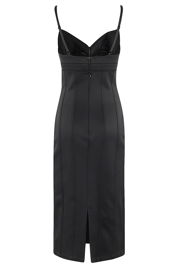 Giovanni Bedin Cut Out Midi Dress In Black