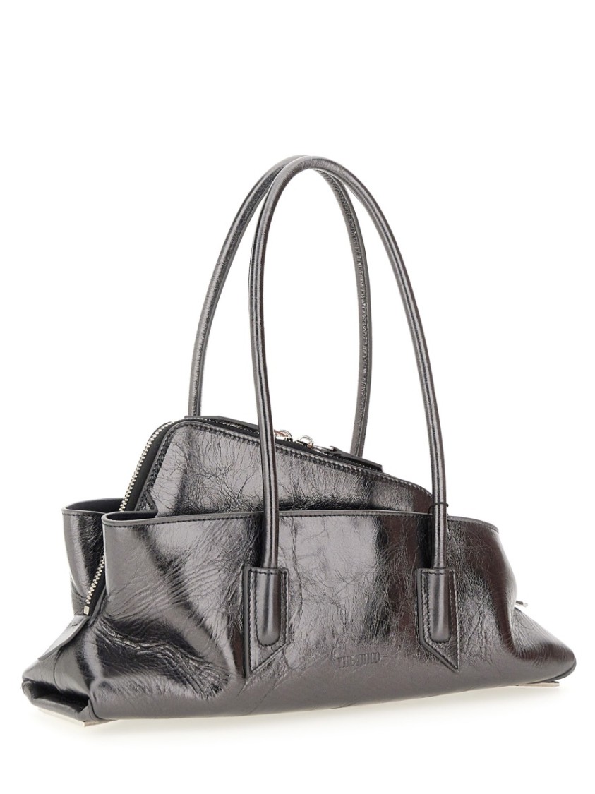 Attico Small La Passeggiata Shoulder Bag In Gray