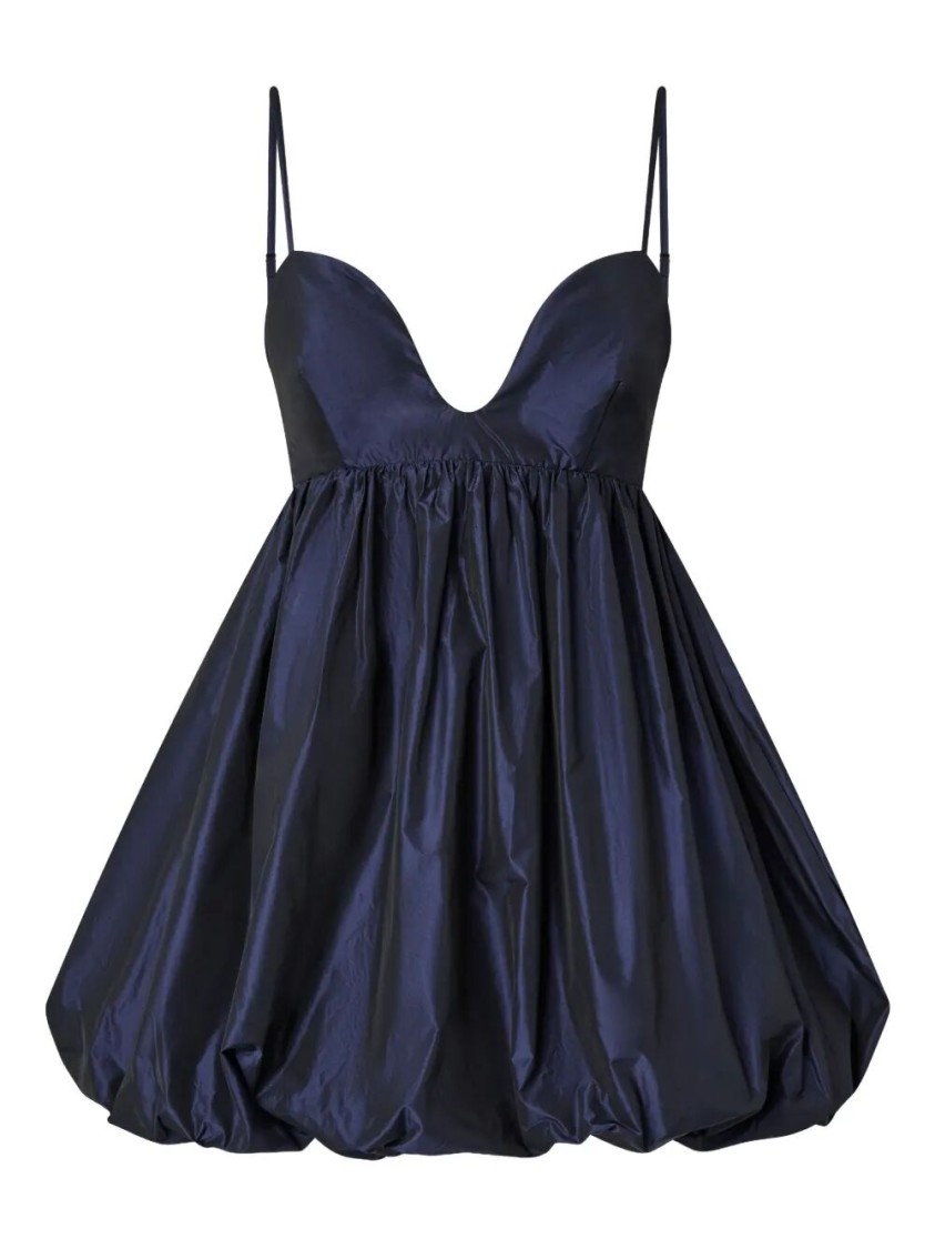 Pinko Sweetheart-neckline Puffball Dress In Blue