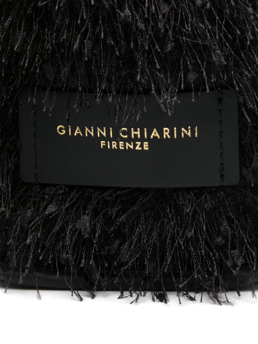 Gianni Chiarini Textured Black Shopper Bag With Fluffy Exterior