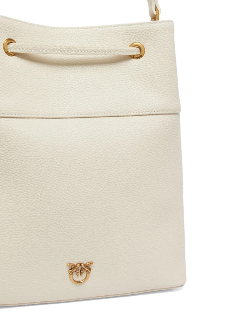 Pinko Secchiello Classic Tote Bag In Gray
