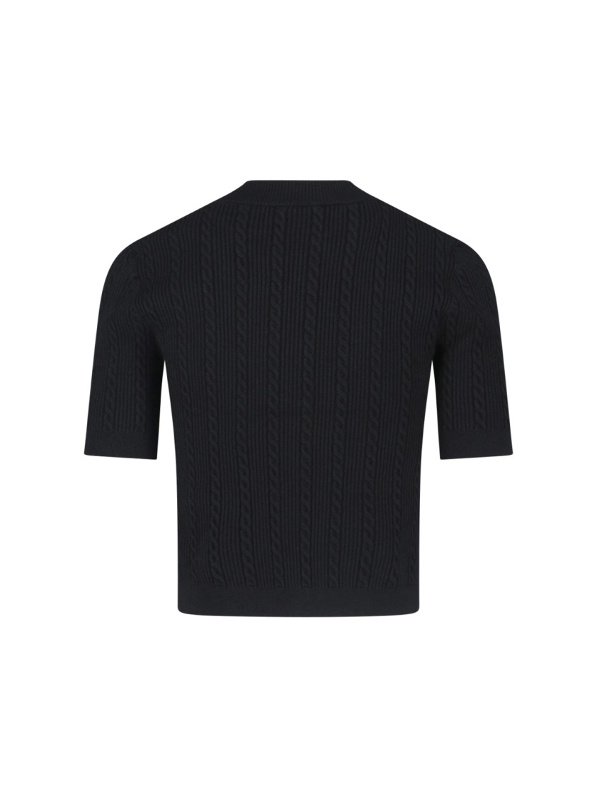 Balmain Short Sleeve Cardigan Sweaters And Cardigans Black In Black