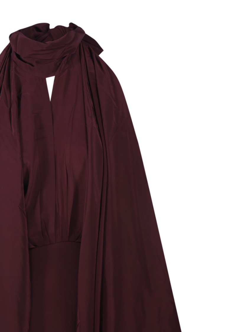 Johanna Ortiz Wine Parajes Lejanos Ankle Dress In Burgundy