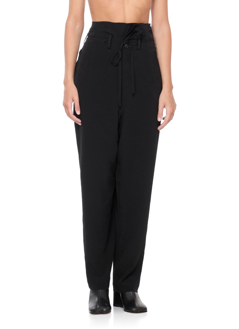 Y's Pants With Drawstrings In Black
