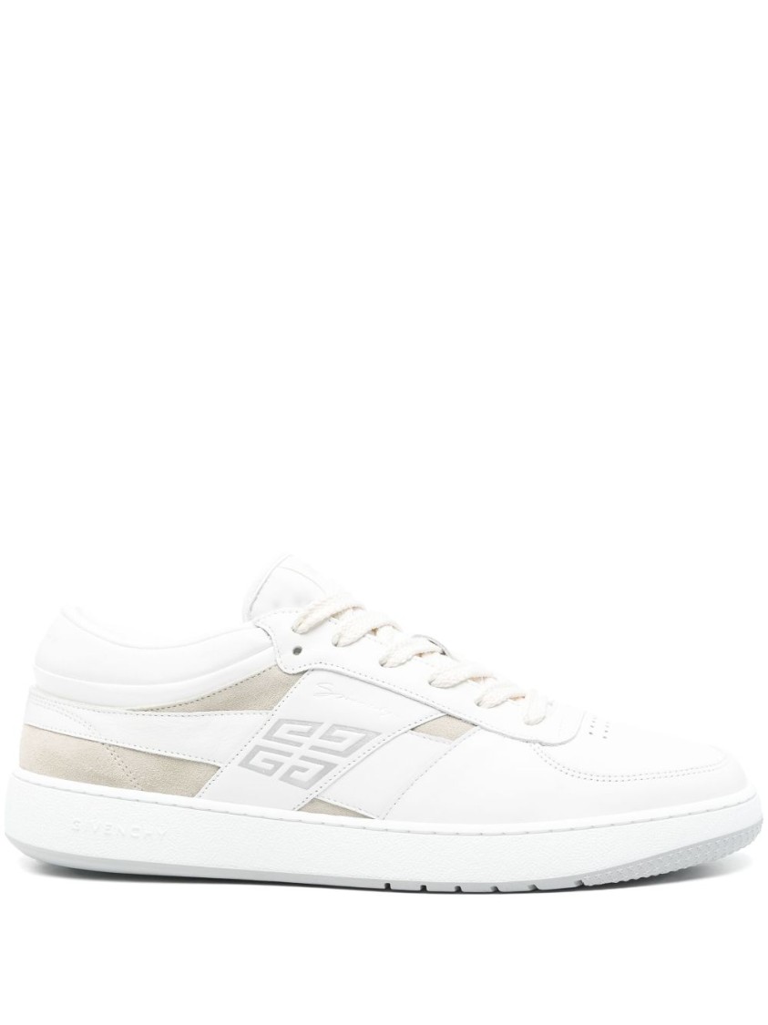 Givenchy G Move White Low Top Sneakers With Logo Detail On The Side In Leather Man In White
