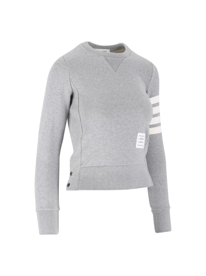 Thom Browne 4-bar' Crewneck Sweatshirt - Grey