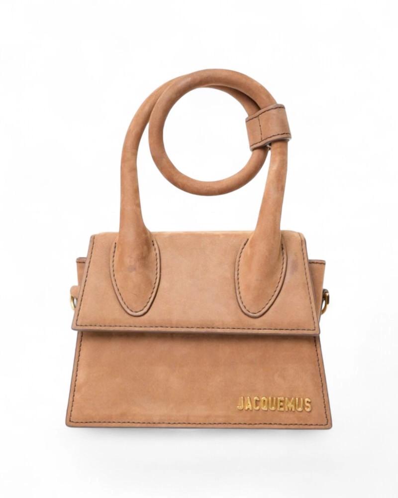 Jacquemus Le Chiquito Noeud Handbag Suede Brown