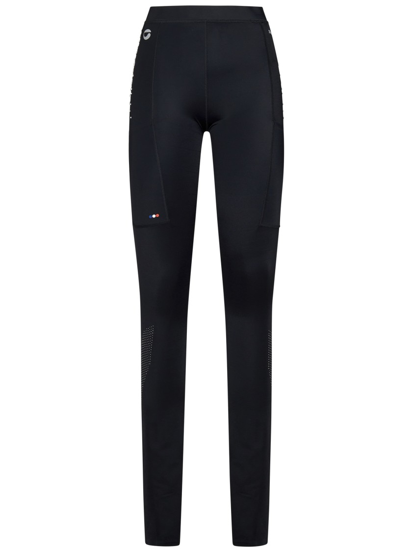Coperni Reflective-accent Black Technical Leggings In Black